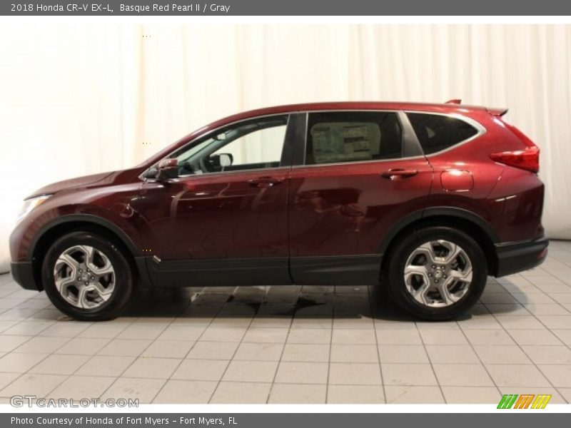 Basque Red Pearl II / Gray 2018 Honda CR-V EX-L