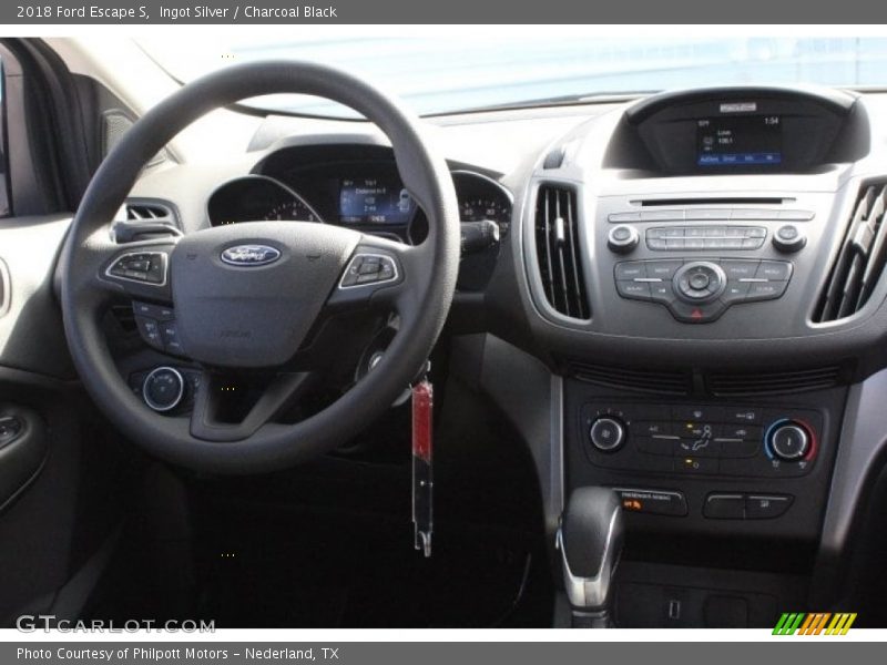 Ingot Silver / Charcoal Black 2018 Ford Escape S