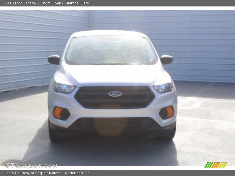 Ingot Silver / Charcoal Black 2018 Ford Escape S