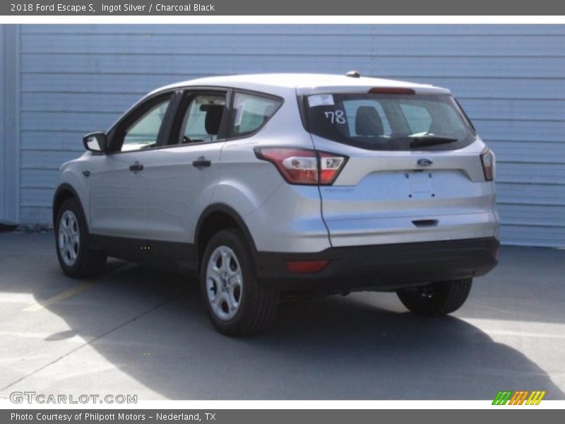 Ingot Silver / Charcoal Black 2018 Ford Escape S