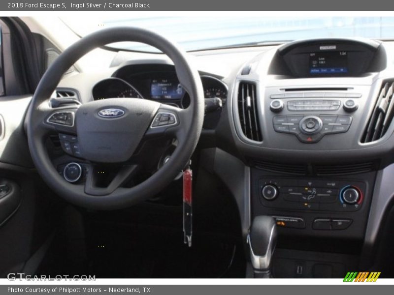 Ingot Silver / Charcoal Black 2018 Ford Escape S