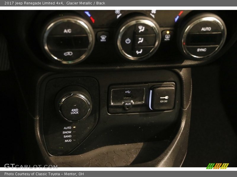 Glacier Metallic / Black 2017 Jeep Renegade Limited 4x4