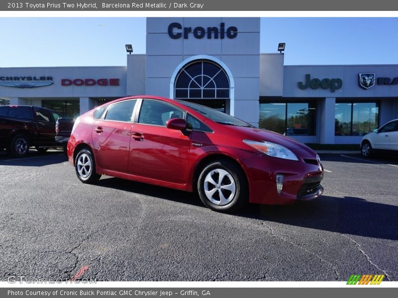 Barcelona Red Metallic / Dark Gray 2013 Toyota Prius Two Hybrid