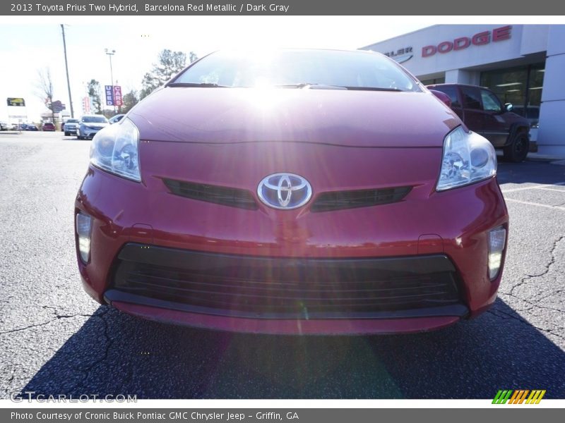Barcelona Red Metallic / Dark Gray 2013 Toyota Prius Two Hybrid
