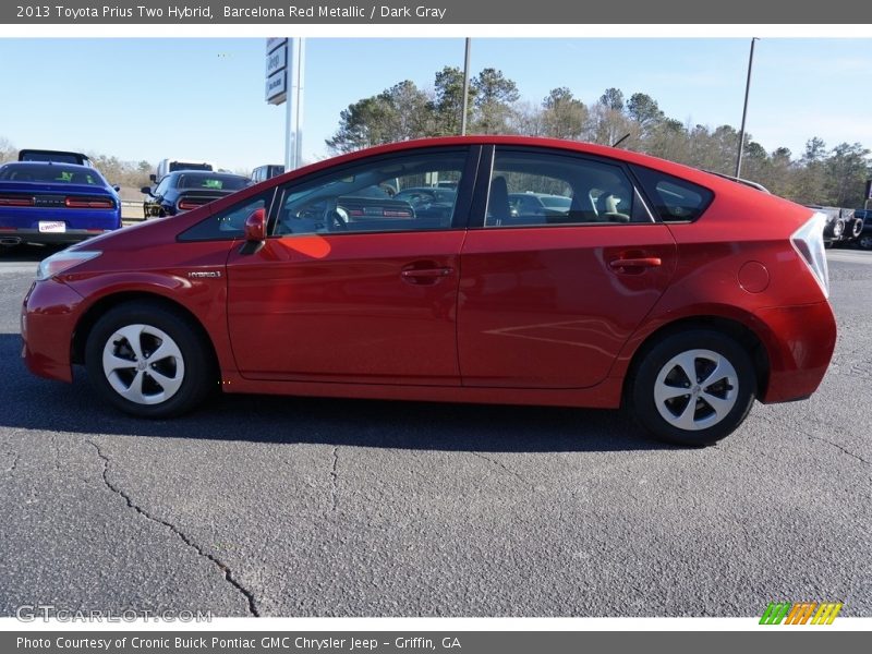 Barcelona Red Metallic / Dark Gray 2013 Toyota Prius Two Hybrid