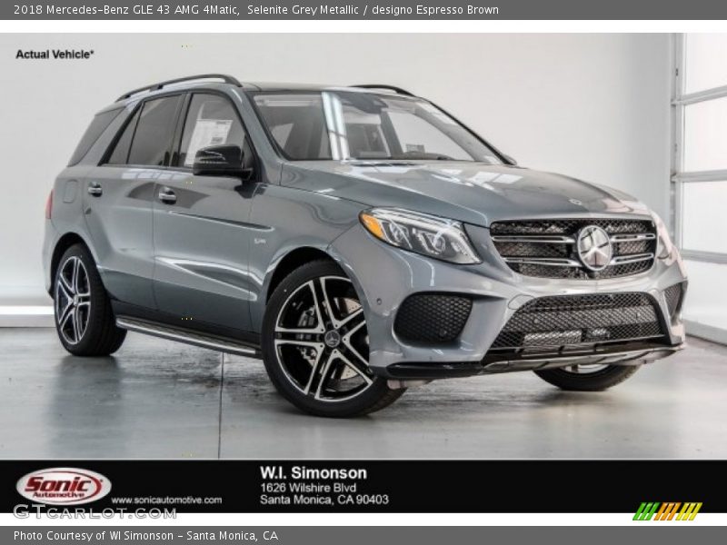 Selenite Grey Metallic / designo Espresso Brown 2018 Mercedes-Benz GLE 43 AMG 4Matic