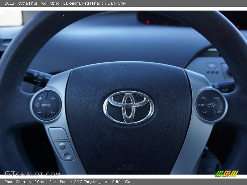 Barcelona Red Metallic / Dark Gray 2013 Toyota Prius Two Hybrid