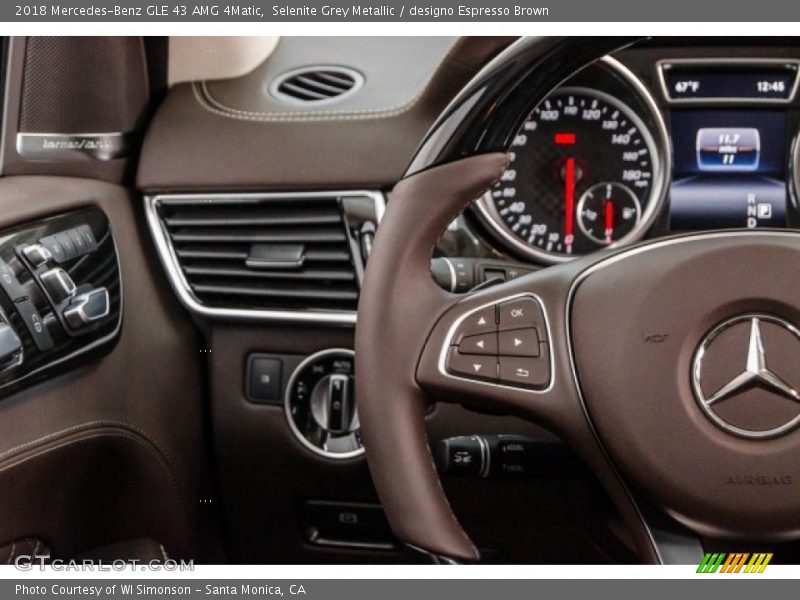 Selenite Grey Metallic / designo Espresso Brown 2018 Mercedes-Benz GLE 43 AMG 4Matic