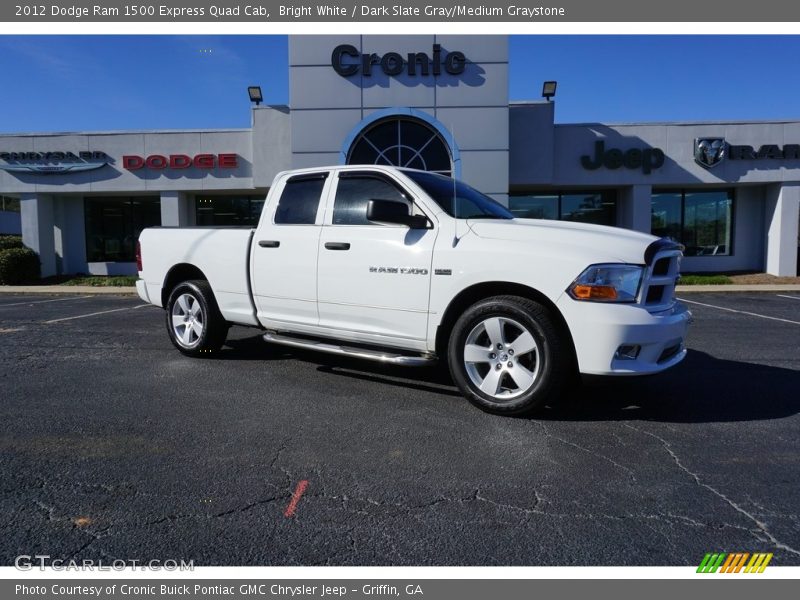 Bright White / Dark Slate Gray/Medium Graystone 2012 Dodge Ram 1500 Express Quad Cab