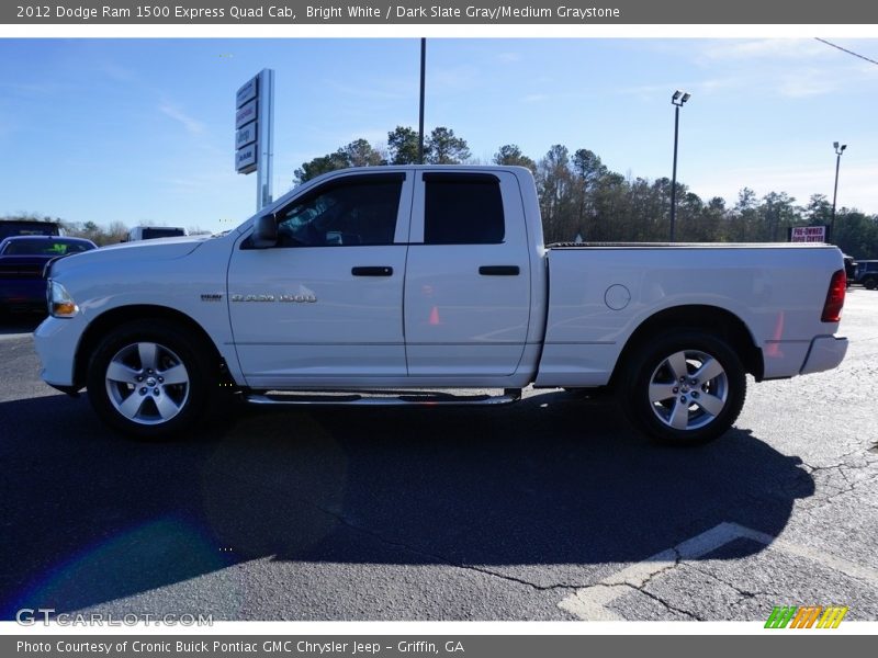 Bright White / Dark Slate Gray/Medium Graystone 2012 Dodge Ram 1500 Express Quad Cab