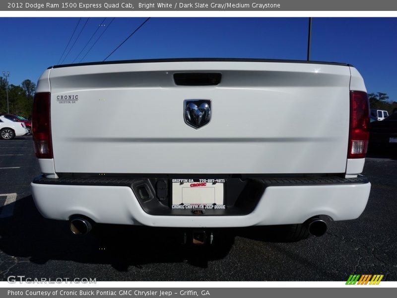 Bright White / Dark Slate Gray/Medium Graystone 2012 Dodge Ram 1500 Express Quad Cab