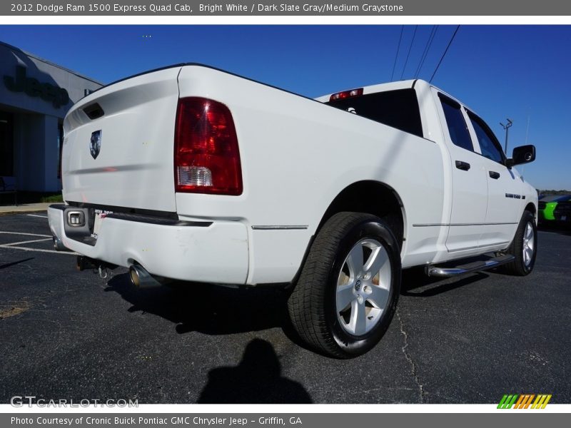 Bright White / Dark Slate Gray/Medium Graystone 2012 Dodge Ram 1500 Express Quad Cab