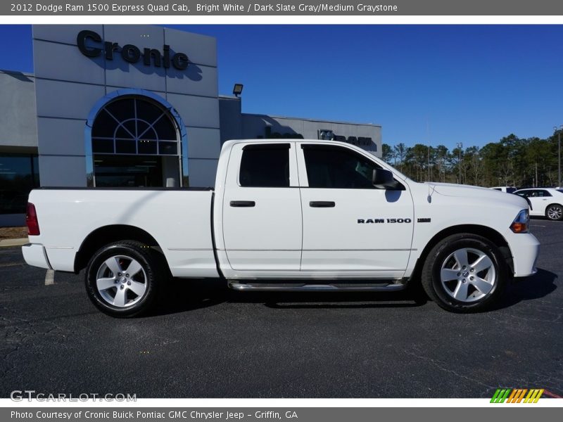Bright White / Dark Slate Gray/Medium Graystone 2012 Dodge Ram 1500 Express Quad Cab