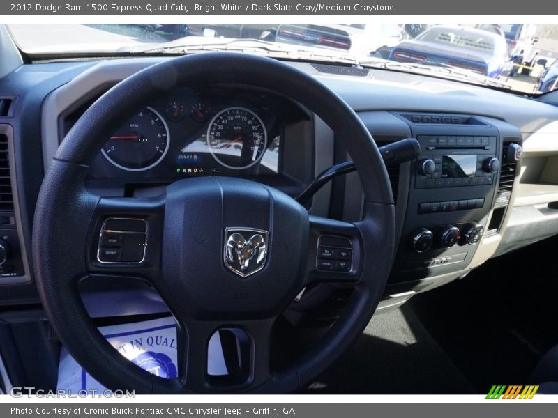 Bright White / Dark Slate Gray/Medium Graystone 2012 Dodge Ram 1500 Express Quad Cab