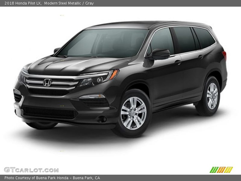 Modern Steel Metallic / Gray 2018 Honda Pilot LX