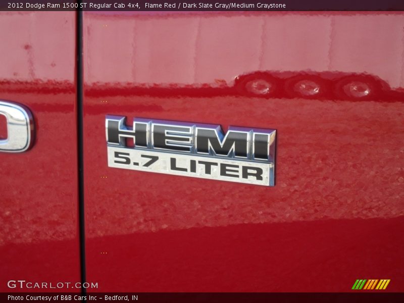 Flame Red / Dark Slate Gray/Medium Graystone 2012 Dodge Ram 1500 ST Regular Cab 4x4