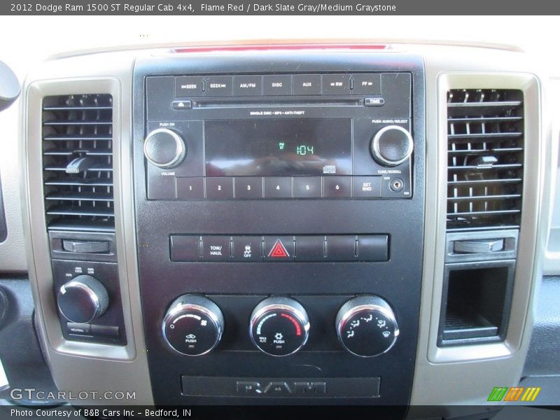 Flame Red / Dark Slate Gray/Medium Graystone 2012 Dodge Ram 1500 ST Regular Cab 4x4