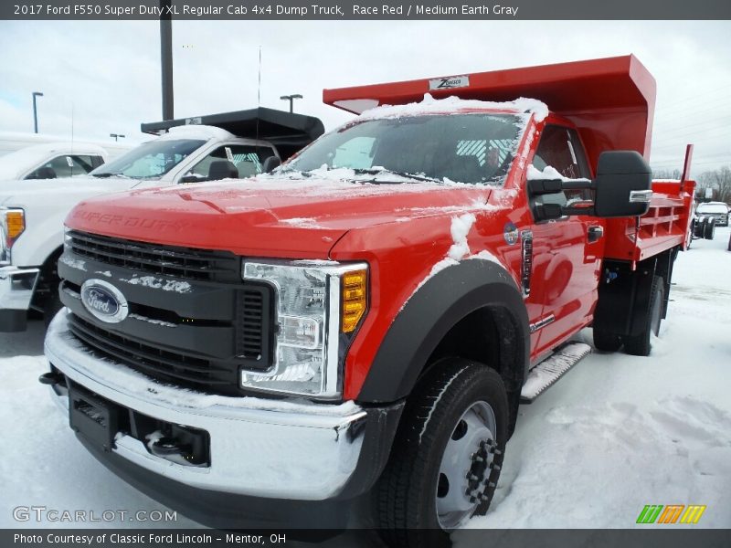 Race Red / Medium Earth Gray 2017 Ford F550 Super Duty XL Regular Cab 4x4 Dump Truck