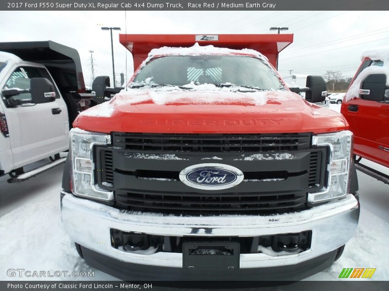 Race Red / Medium Earth Gray 2017 Ford F550 Super Duty XL Regular Cab 4x4 Dump Truck