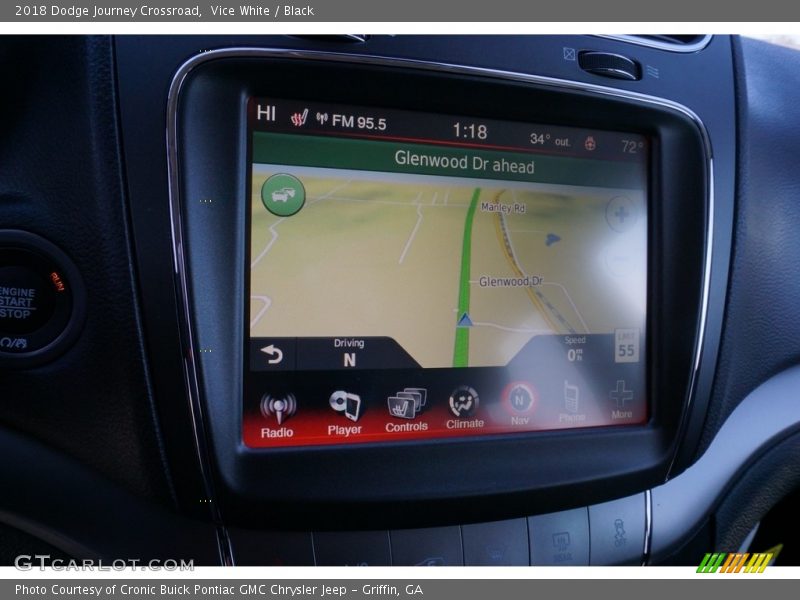 Vice White / Black 2018 Dodge Journey Crossroad