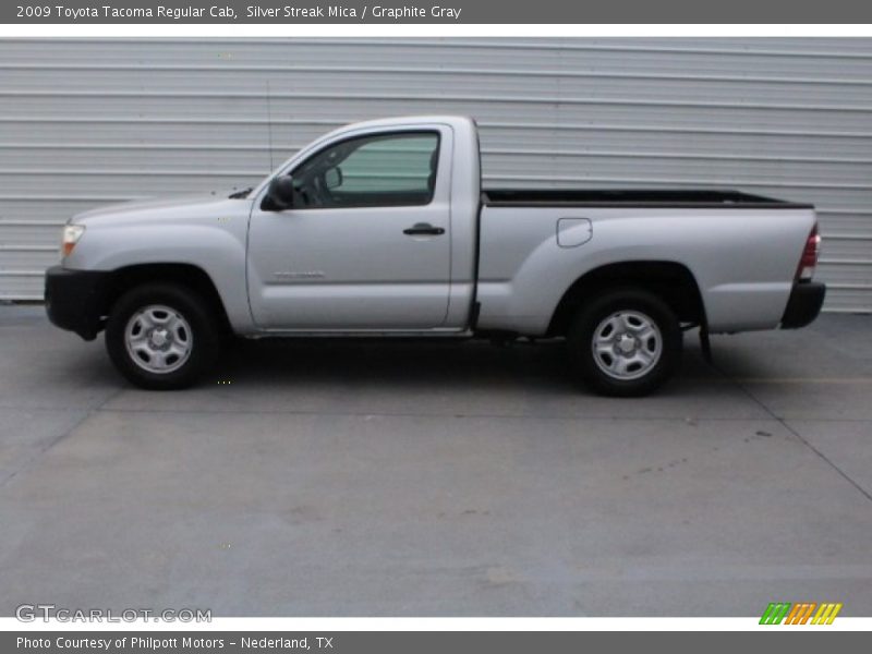 Silver Streak Mica / Graphite Gray 2009 Toyota Tacoma Regular Cab