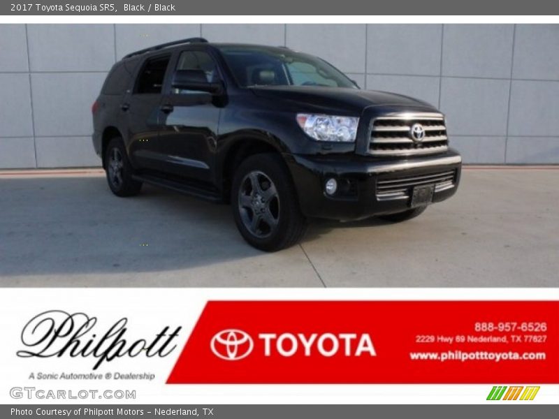 Black / Black 2017 Toyota Sequoia SR5