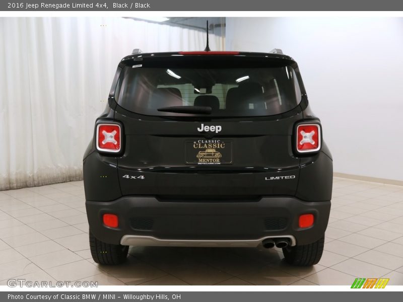 Black / Black 2016 Jeep Renegade Limited 4x4