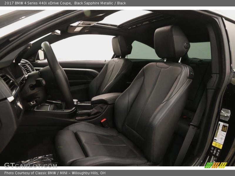 Black Sapphire Metallic / Black 2017 BMW 4 Series 440i xDrive Coupe