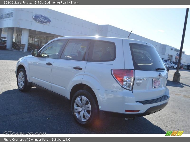 Satin White Pearl / Black 2010 Subaru Forester 2.5 X