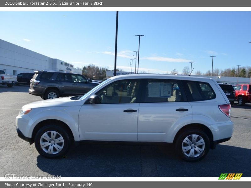 Satin White Pearl / Black 2010 Subaru Forester 2.5 X