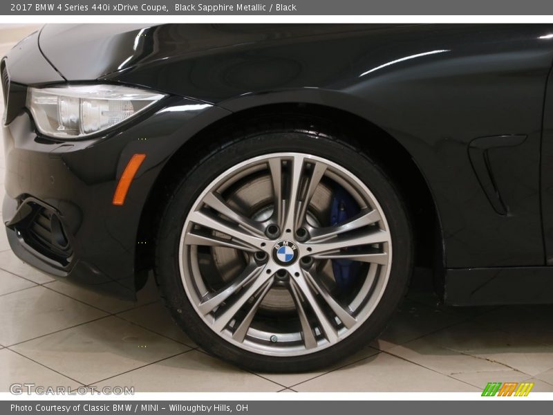 Black Sapphire Metallic / Black 2017 BMW 4 Series 440i xDrive Coupe