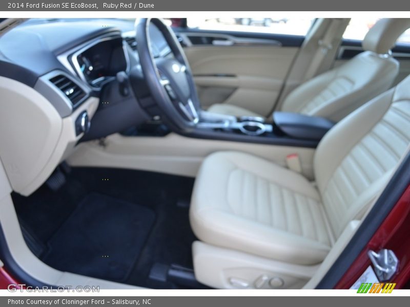 Ruby Red / Dune 2014 Ford Fusion SE EcoBoost