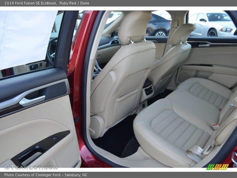 Ruby Red / Dune 2014 Ford Fusion SE EcoBoost