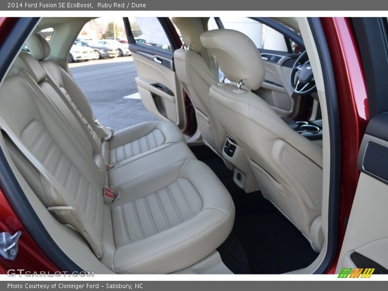 Ruby Red / Dune 2014 Ford Fusion SE EcoBoost