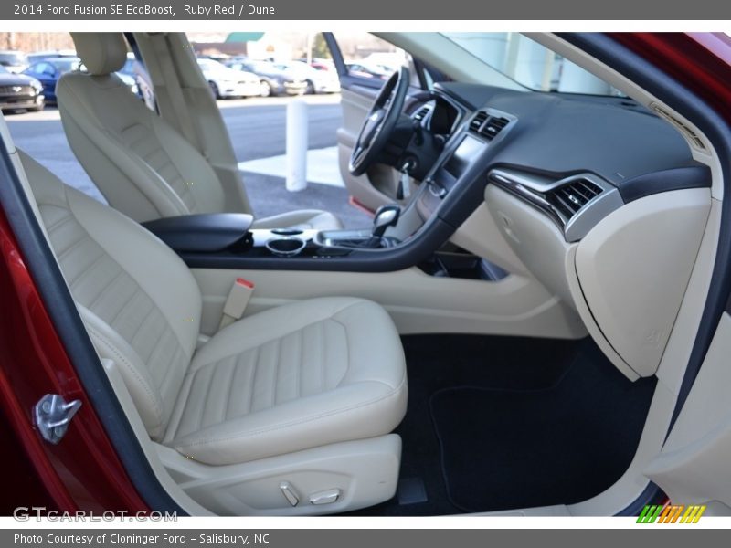Ruby Red / Dune 2014 Ford Fusion SE EcoBoost