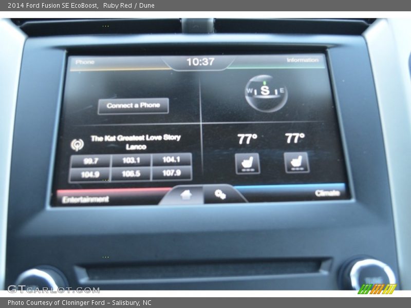 Ruby Red / Dune 2014 Ford Fusion SE EcoBoost