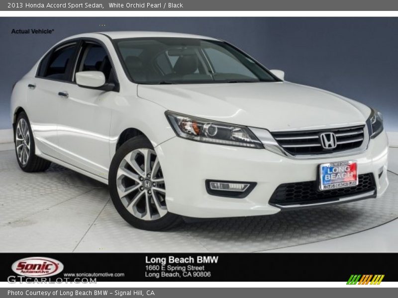 White Orchid Pearl / Black 2013 Honda Accord Sport Sedan