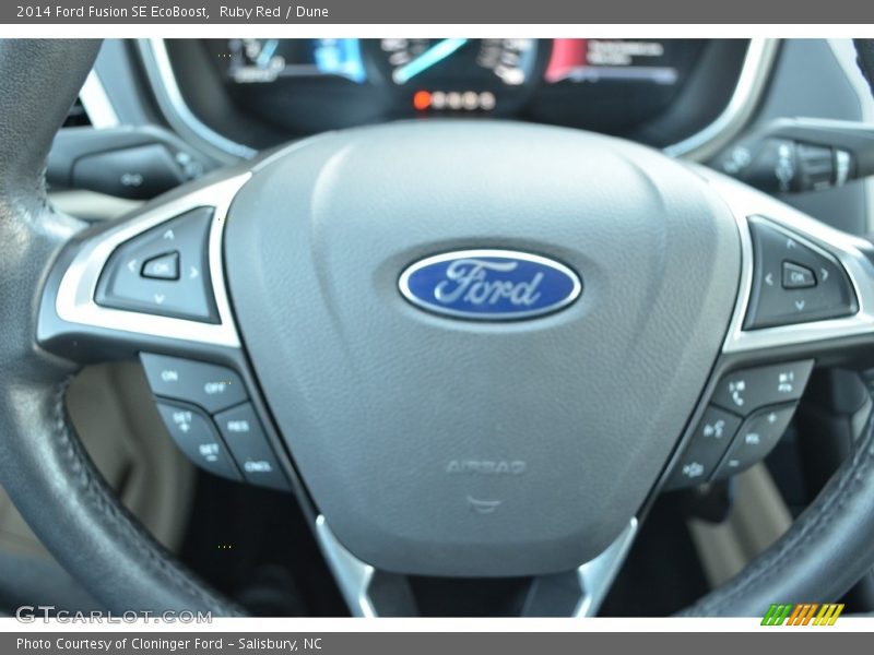 Ruby Red / Dune 2014 Ford Fusion SE EcoBoost