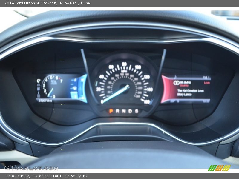 Ruby Red / Dune 2014 Ford Fusion SE EcoBoost