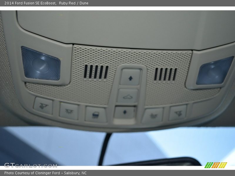 Ruby Red / Dune 2014 Ford Fusion SE EcoBoost