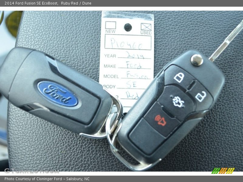 Ruby Red / Dune 2014 Ford Fusion SE EcoBoost