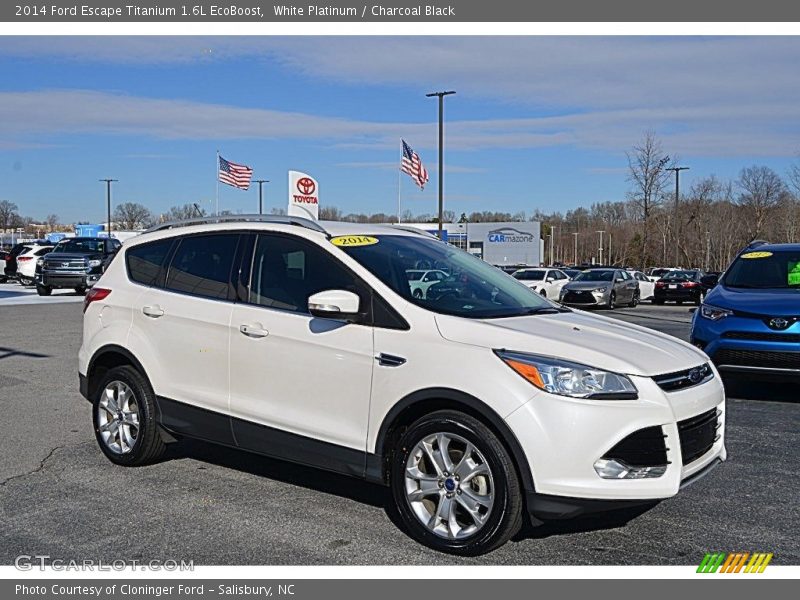 White Platinum / Charcoal Black 2014 Ford Escape Titanium 1.6L EcoBoost