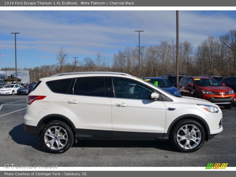 White Platinum / Charcoal Black 2014 Ford Escape Titanium 1.6L EcoBoost