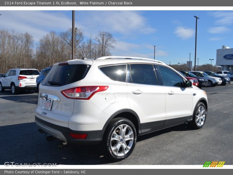 White Platinum / Charcoal Black 2014 Ford Escape Titanium 1.6L EcoBoost