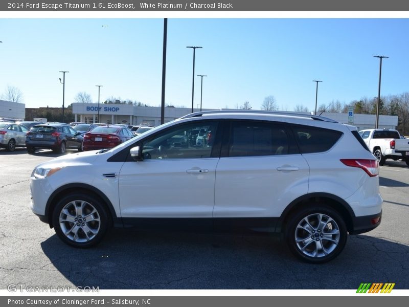 White Platinum / Charcoal Black 2014 Ford Escape Titanium 1.6L EcoBoost