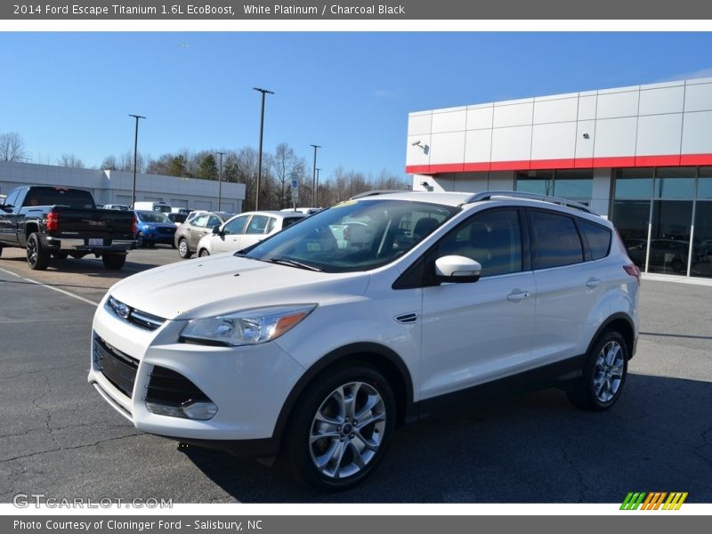 White Platinum / Charcoal Black 2014 Ford Escape Titanium 1.6L EcoBoost