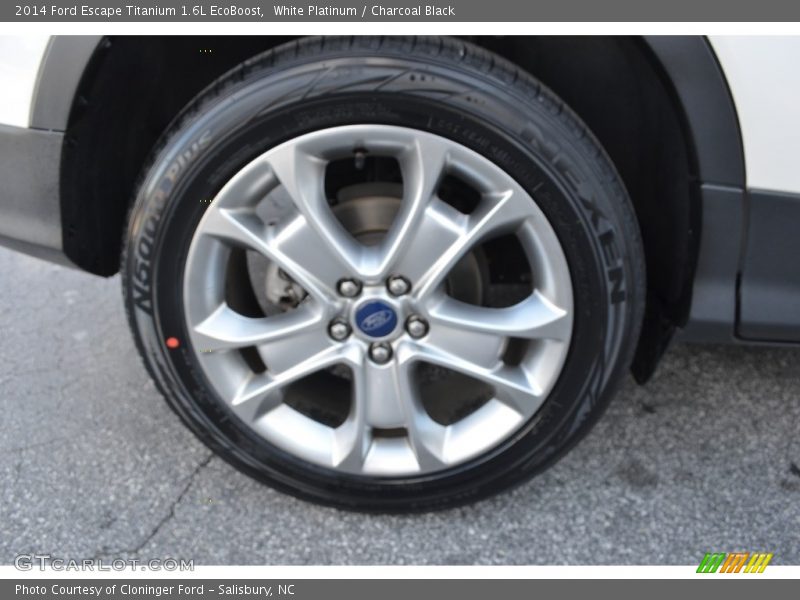 White Platinum / Charcoal Black 2014 Ford Escape Titanium 1.6L EcoBoost