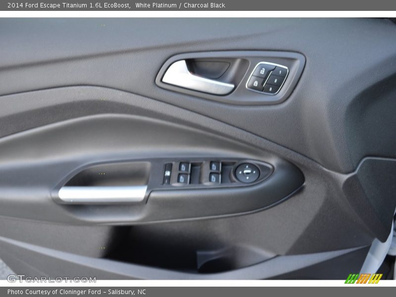 White Platinum / Charcoal Black 2014 Ford Escape Titanium 1.6L EcoBoost