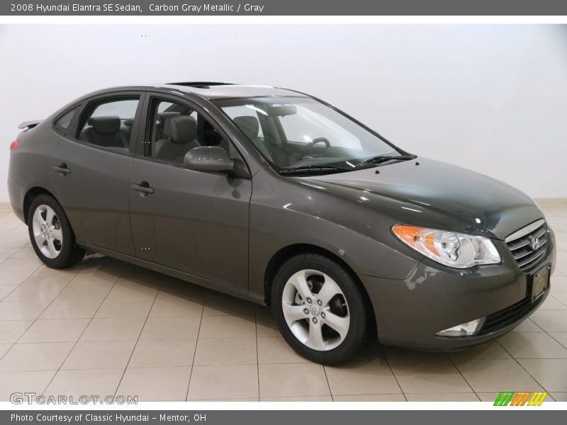 Carbon Gray Metallic / Gray 2008 Hyundai Elantra SE Sedan