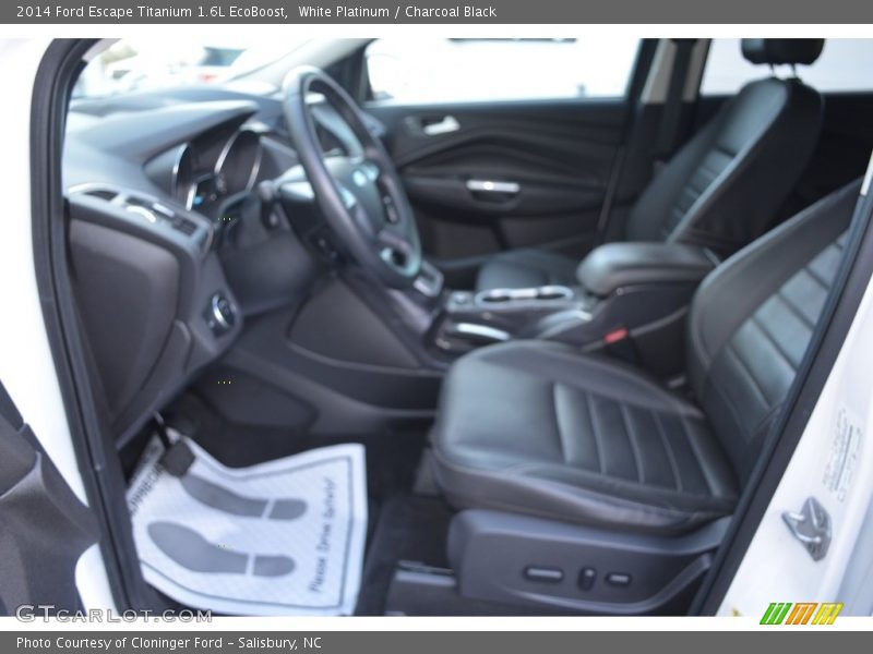 White Platinum / Charcoal Black 2014 Ford Escape Titanium 1.6L EcoBoost